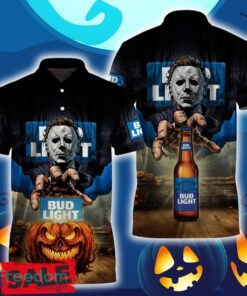 Bud Light Halloween Michael Myers Polo Shirt For Men Women Gift Christmas Holidays