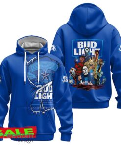 Bud Light Horror Halloween Characters Hoodie Zip Hoodie Fashion For Men Women Gift Christmas