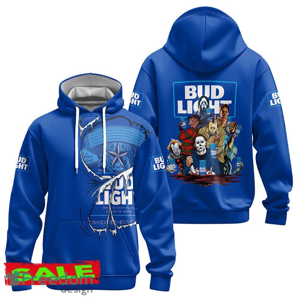 Bud Light Horror Halloween Characters Hoodie Zip Hoodie Fashion For Men Women Gift Christmas image Bud Light Horror Halloween Characters Hoodie Zip Hoodie Fashion For Men Women Gift Christmas - Bud Light Horror Halloween Characters Hoodie Zip Hoodie Fashion For Men Women Gift Christmas
