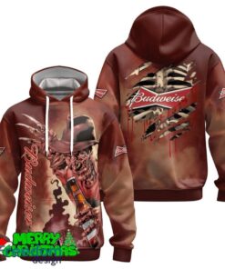 Budweiser Halloween Freddy Krueger Hoodie Zip Hoodie For Men Women Gift Halloween - Budweiser Halloween Freddy Krueger Hoodie & Zip Hoodie_2