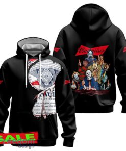 Budweiser Horror Halloween Characters Hoodie Zip Hoodie Winter For Men Women Gift Christmas
