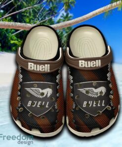 Buell Casual Clogs Shoes Brown Beach Logo Car For Fans Hot Holidays Gift Clogs Shoes