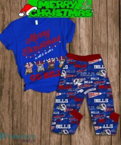 Buffalo Bills Go Bills Merry Christmas Fleece Pajamas Set Men Women For Fans
