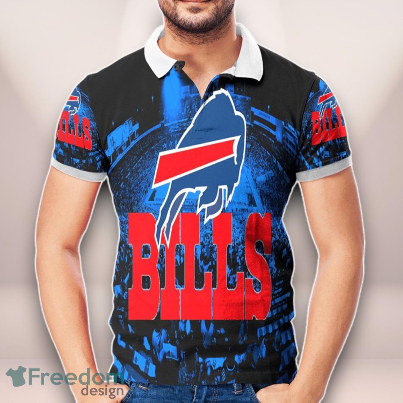 Buffalo Bills Logo 3D Printed Polo Shirt Unisex Clothes Gift For Men Women image Buffalo Bills Logo 3D Printed Polo Shirt Unisex Clothes Gift For Men Women Product Photo 1