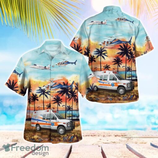 Buffalo, New York, Mercy Flight EMS Ambulance Hawaiian Shirt Beach Shirt For Men And Women Product Photo 1