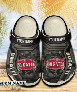 Bugati Car 3D Clog Shoes Gray Color For Men Women Gift Fans Summer Custom Name