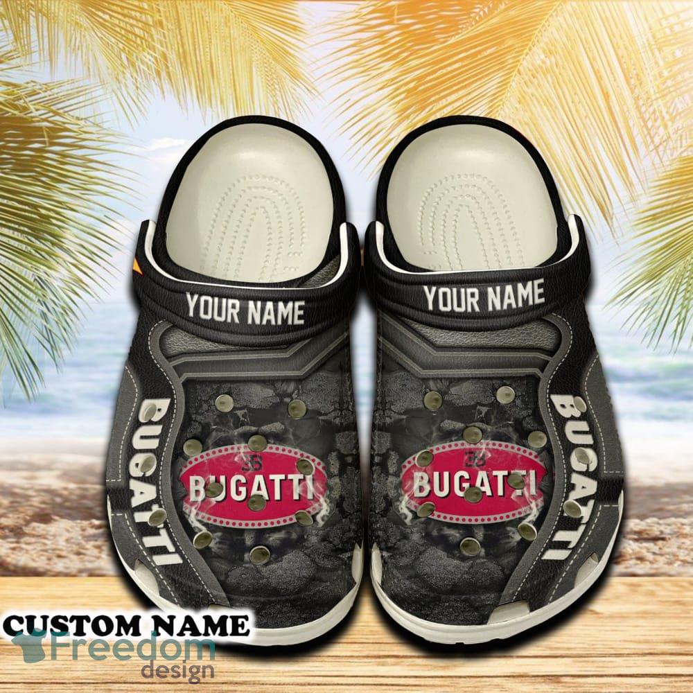 Bugati Car 3D Clog Shoes Gray Color For Men Women Gift Fans Summer Custom Name image Bugati Car 3D Clog Shoes Gray Color For Men Women Gift Fans Summer Custom Name - Bugati Car 3D Clog Shoes Gray Color Custom Name_1