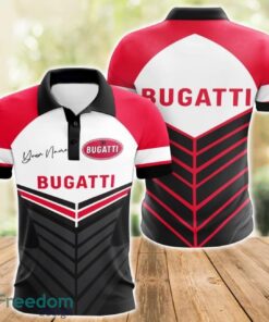 Bugatti 3D Polo Shirt For Car Lover Golf Fans Gift Polo Shirt Custom Name