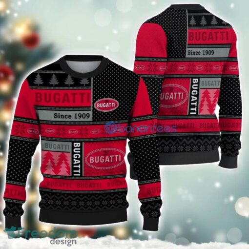 Bugatti Logo Ugly Christmas Sweater For Fans Men And Women Christmas Gift Ideas Product Photo 1