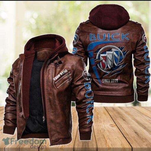 Buick 2D Leather Jacket For Men Custom Name Special Gift Ideas Product Photo 2