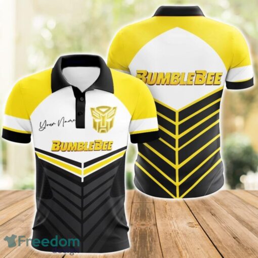 Bumblebee 3D Polo Shirt For Car Lover Golf Fans Gift Polo Shirt Custom Name Product Photo 1