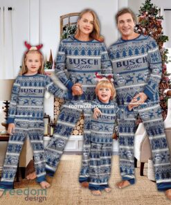 Busch Latte Beer Logo Pattern Pajamas Set Ugly Christmas Family