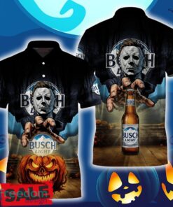 Busch Light Halloween Michael Myers Polo Shirt For Men Women Gift Christmas Holidays