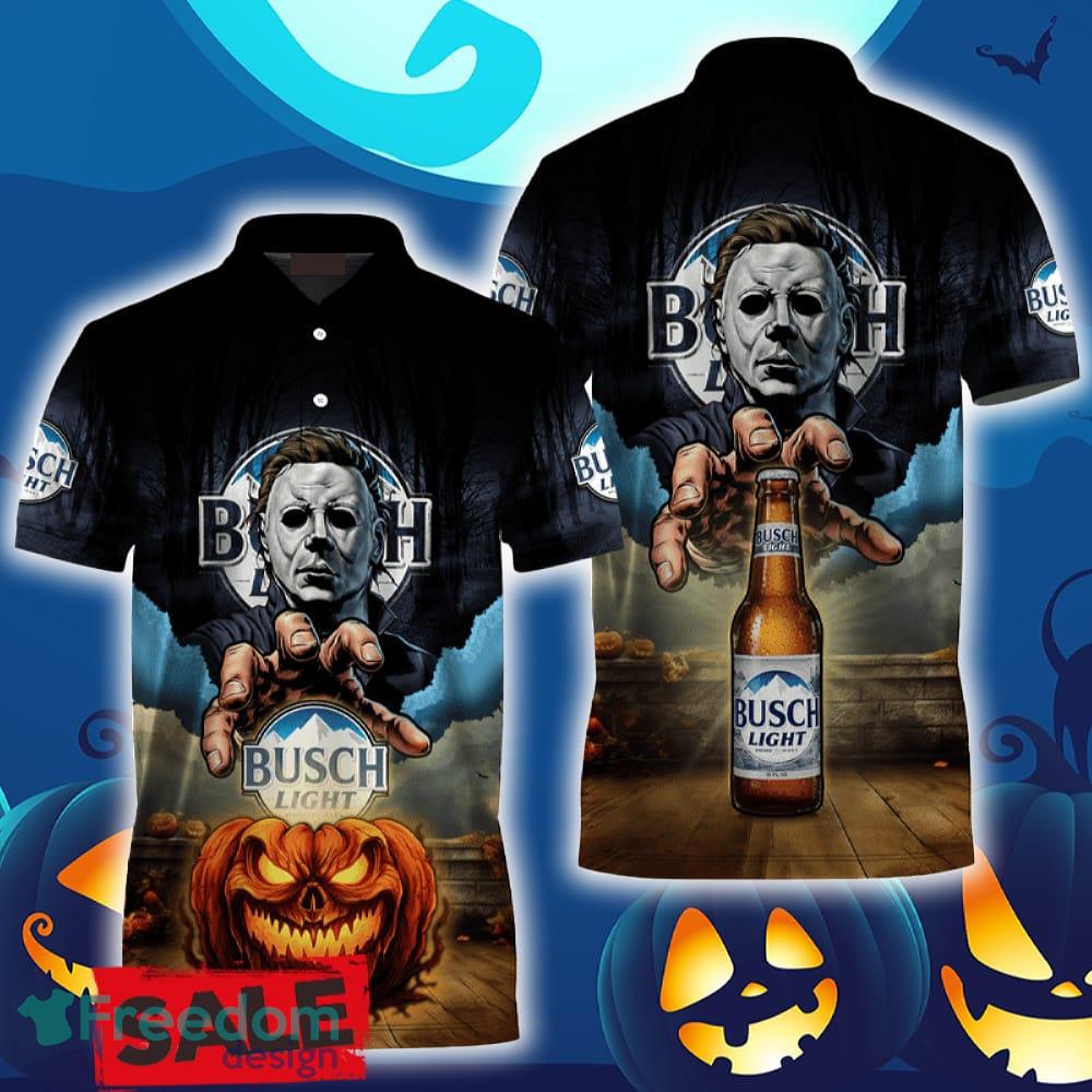 Busch Light Halloween Michael Myers Polo Shirt For Men Women Gift Christmas Holidays image Busch Light Halloween Michael Myers Polo Shirt For Men Women Gift Christmas Holidays - Busch Light Halloween Michael Myers Polo Shirt For Men Women Gift Christmas Holidays