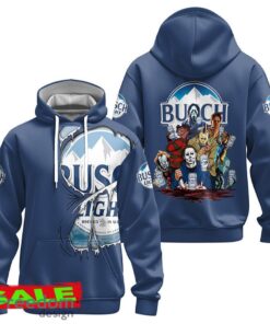 Busch Light Horror Halloween Characters Hoodie Zip Hoodie Trendy For Men Women Gift Christmas