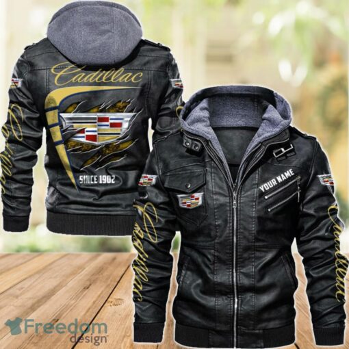 Cadillac 2D Leather Jacket For Men Custom Name Special Gift Ideas Product Photo 1