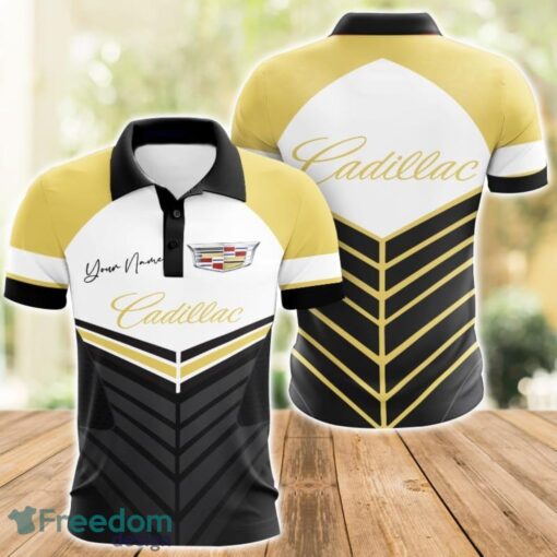 Cadillac 3D Polo Shirt For Car Lover Golf Fans Gift Polo Shirt Custom Name Product Photo 1