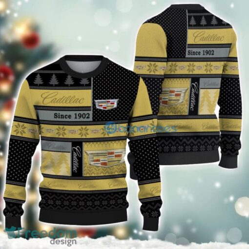 Cadillac Logo Ugly Christmas Sweater For Fans Men And Women Christmas Gift Ideas Product Photo 1