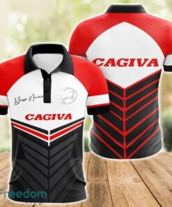 Cagiva 3D Polo Shirt For Car Lover Golf Fans Gift Polo Shirt Custom Name