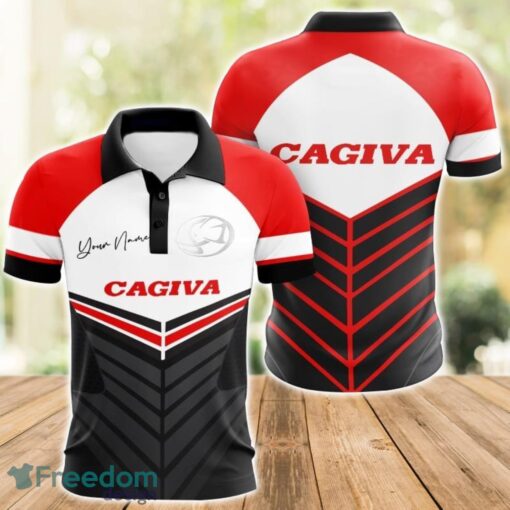 Cagiva 3D Polo Shirt For Car Lover Golf Fans Gift Polo Shirt Custom Name Product Photo 1