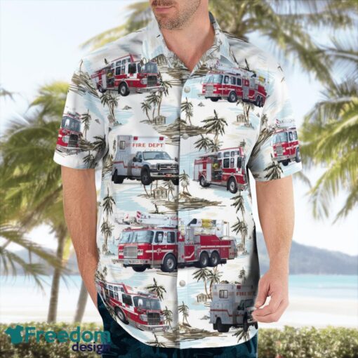 Calgary, Alberta, Canada, Calgary Fire Department Hawaiian Shirt Product Photo 3