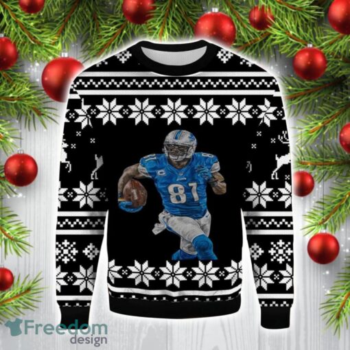 Calvin Johnson Detroit Lions Christmas Gift Ugly Christmas Sweater For Men And Women Product Photo 1