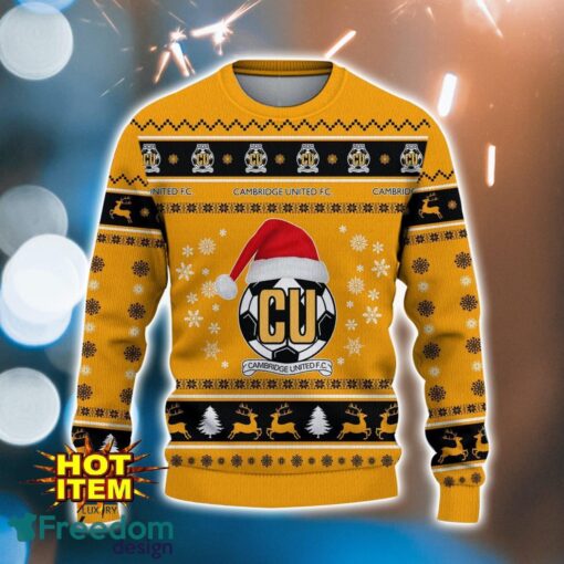 Cambridge United F.C 3D Ugly Christmas Sweater For Men And Women Sport Fans Product Photo 2