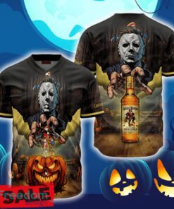 Captain Morgan Halloween Michael Myers Baseball Jersey Shirt New All Over Print