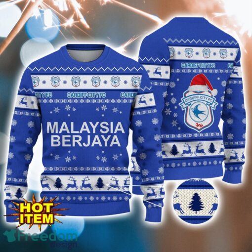 Cardiff City F.C 3D Ugly Christmas Sweater For Men And Women Sport Fans Product Photo 1