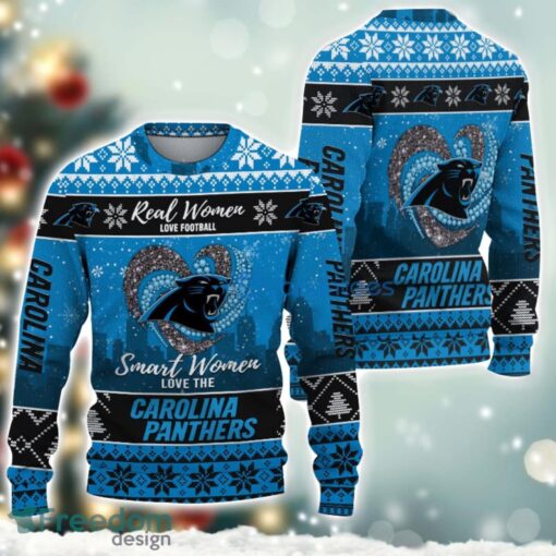 Carolina Panthers Logo Ugly Christmas Sweater For Fans Men And Women Christmas Gift Ideas Product Photo 2