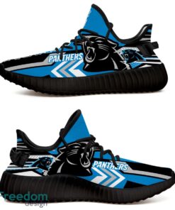 Carolina Panthers Speedsters Yeezy Running Shoes For Fans Gift Men Women - Carolina Panthers Speedsters Yeezy Boost Running Shoes_1