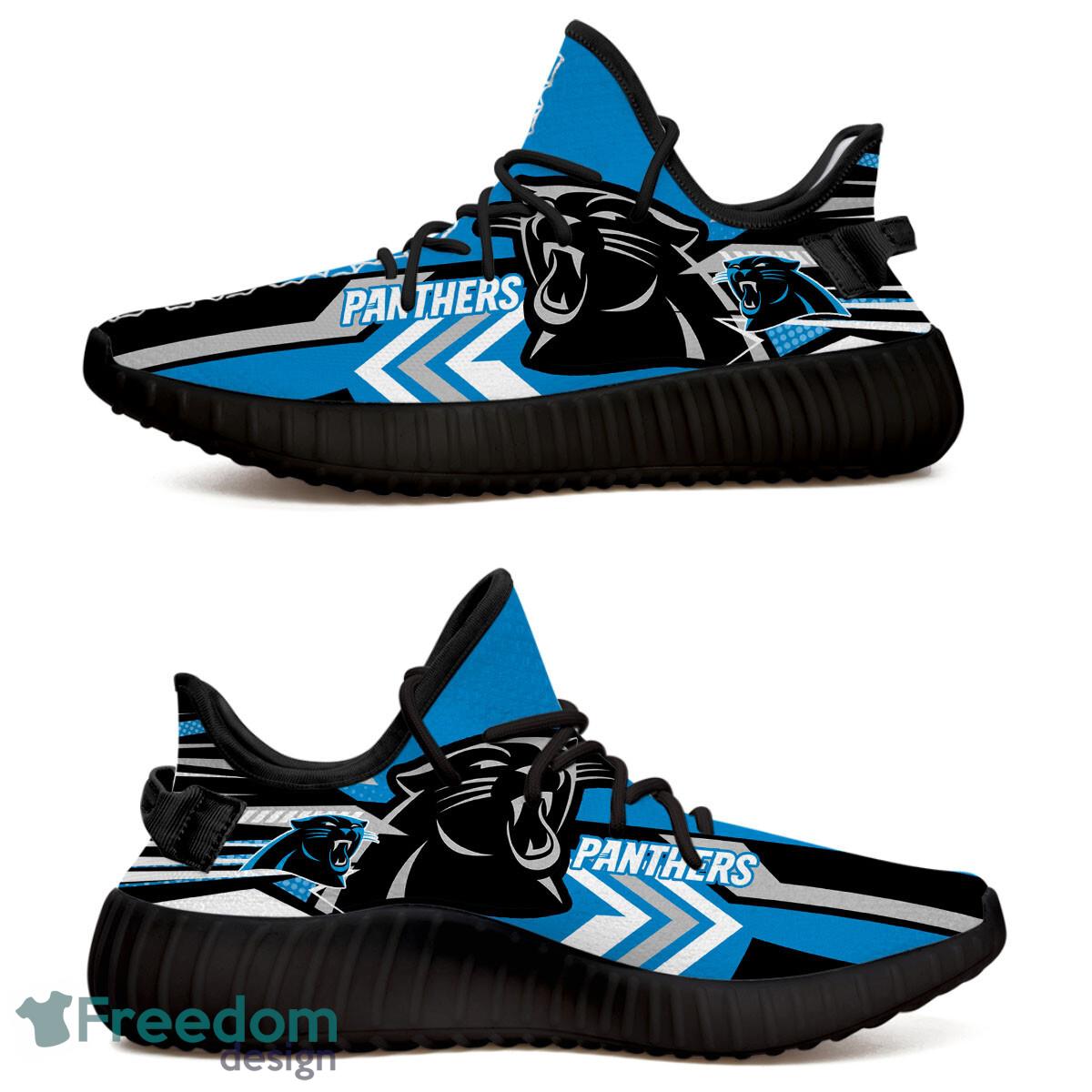 Carolina Panthers Speedsters Yeezy Running Shoes For Fans Gift Men Women - Carolina Panthers Speedsters Yeezy Boost Running Shoes_1