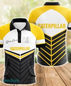 Caterpillar 3D Polo Shirt For Car Lover Golf Fans Gift Polo Shirt Custom Name