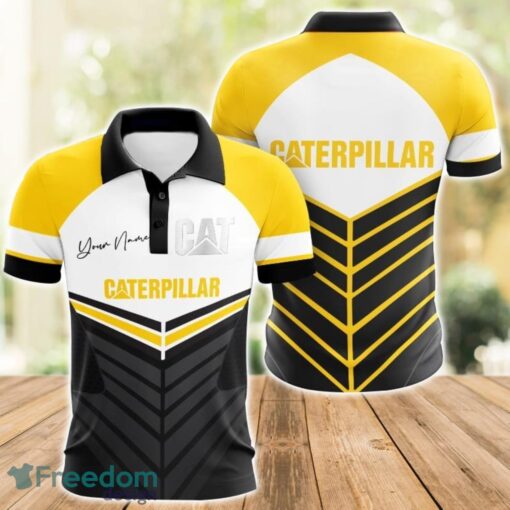 Caterpillar 3D Polo Shirt For Car Lover Golf Fans Gift Polo Shirt Custom Name Product Photo 1