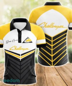 Challenger 3D Polo Shirt For Car Lover Golf Fans Gift Polo Shirt Custom Name