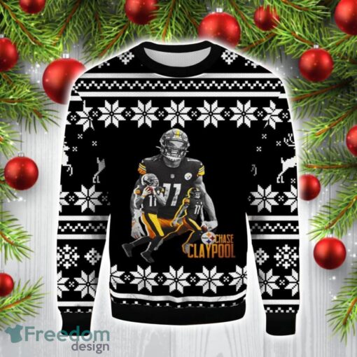 Chase Claypool Pittsburgh Steelers Christmas Gift Ugly Christmas Sweater For Men And Women Product Photo 1