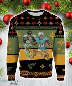 Cheetah Miami Dolphins Christmas Gift Ugly Christmas Sweater For Men And Women