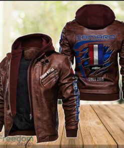 Chevrolet Camaro 2D Leather Jacket For Men Custom Name Special Gift Ideas Product Photo 2