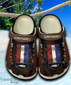 Chevrolet Camaro Innovative Clogs Shoes Brown Beach Logo Car For Fans Hot Holidays Gift Clogs Shoes