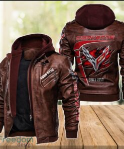 Chevrolet Corvette 2D Leather Jacket For Men Custom Name Special Gift Ideas Product Photo 2