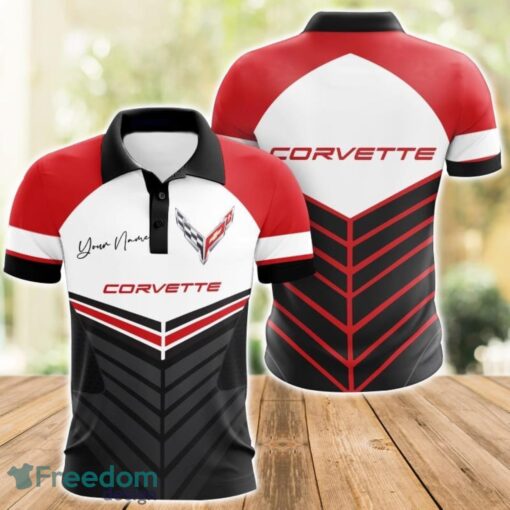 Chevrolet Corvette 3D Polo Shirt For Car Lover Golf Fans Gift Polo Shirt Custom Name Product Photo 1