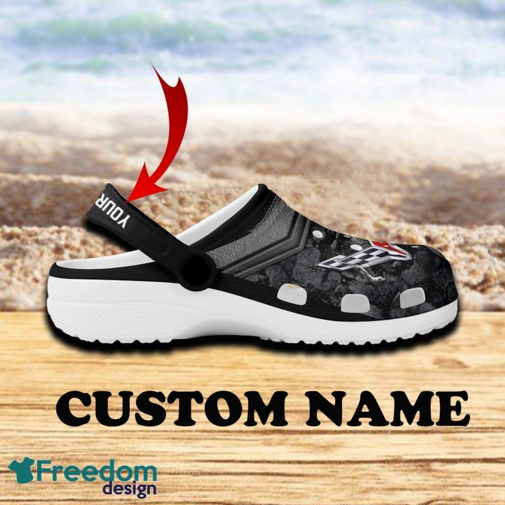 Chevrolet Corvette Car 3D Clog Shoes Gray Color For Men Women Gift Fans Summer Custom Name image Chevrolet Corvette Car 3D Clog Shoes Gray Color For Men Women Gift Fans Summer Custom Name - Chevrolet Corvette Car 3D Clog Shoes Gray Color Custom Name_3