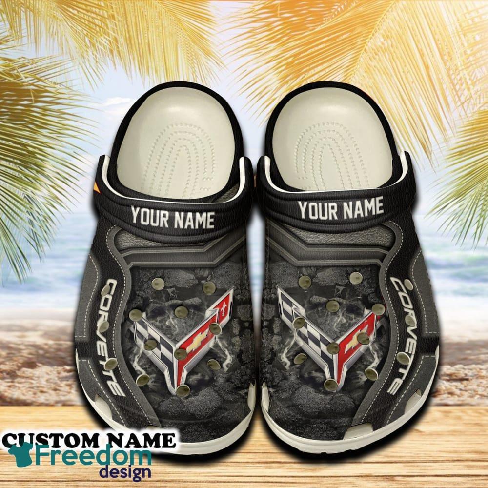 Chevrolet Corvette Car 3D Clog Shoes Gray Color For Men Women Gift Fans Summer Custom Name image Chevrolet Corvette Car 3D Clog Shoes Gray Color For Men Women Gift Fans Summer Custom Name - Chevrolet Corvette Car 3D Clog Shoes Gray Color Custom Name_1