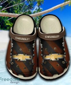 Chevrolet Elegance Clogs Shoes Brown Beach Logo Car For Fans Hot Holidays Gift Clogs Shoes