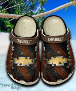 Chevrolet Sleek Clogs Shoes Brown Beach Logo Car For Fans Hot Holidays Gift Clogs Shoes
