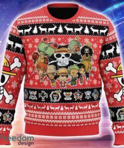 Chibi Straw Hat Pirates One Piece Ugly Christmas 3D Sweater Trending Holidays For Men Women Fans