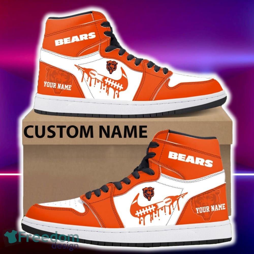 Chicago Bears Air Jordan Hightop Shoes New Custom Name For Fans Gift Sneaker image Chicago Bears Air Jordan Hightop Shoes New Custom Name For Fans Gift Sneaker - Chicago Bears Air Jordan Hightop Shoes Photo 4