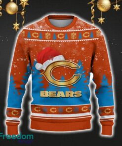 Chicago Bears Car For Fans 3D Sweater Ugly Christmas Santa Hat Tree Gift For Men Women