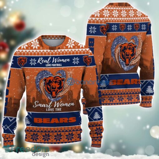 Chicago Bears Logo Ugly Christmas Sweater For Fans Men And Women Christmas Gift Ideas Product Photo 2