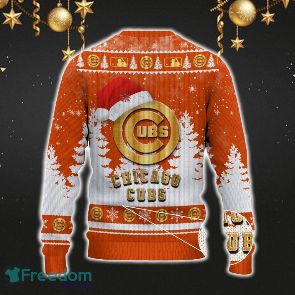 Chicago Cubs Car For Fans 3D Sweater Ugly Christmas Santa Hat Tree Gift For Men Women image Chicago Cubs Car For Fans 3D Sweater Ugly Christmas Santa Hat Tree Gift For Men Women - Chicago Cubs Ugly Christmas Sweater_3